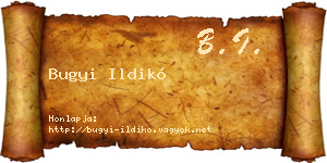 Bugyi Ildikó névjegykártya